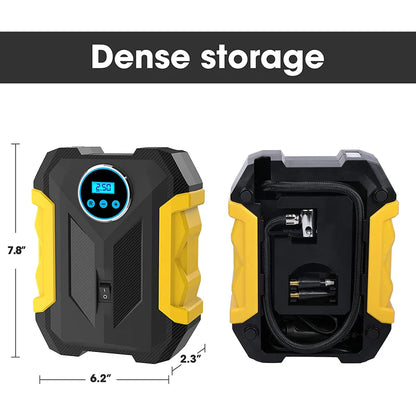 BOMBA DE AIRE PORTÁTIL 12V CON LINTERNA LED DIGITAL MD