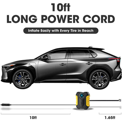BOMBA DE AIRE PORTÁTIL 12V CON LINTERNA LED DIGITAL MD